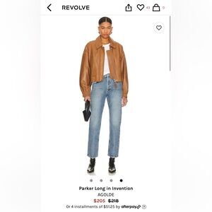 Agolde Parker Long in Invention Blue